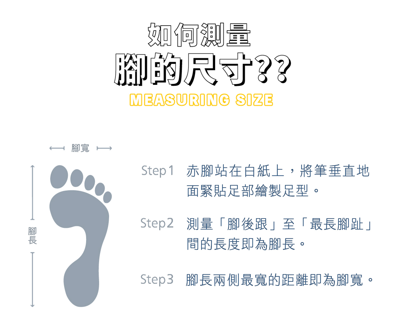 如何測量尺寸 腳的尺寸