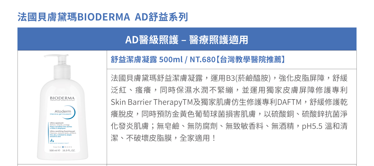 舒益潔膚凝露 500ml /【台灣教學醫院推薦】