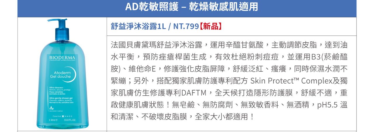 舒益淨沐浴露1L
