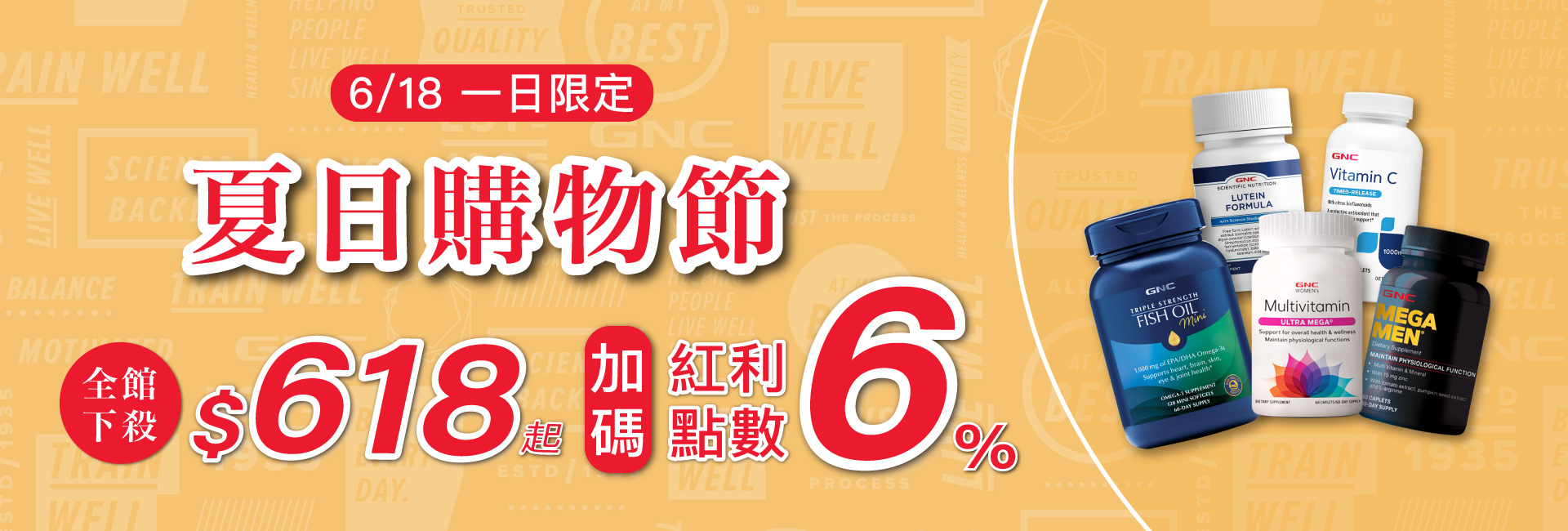 夏日購物節 618元起 加碼6%紅利回饋