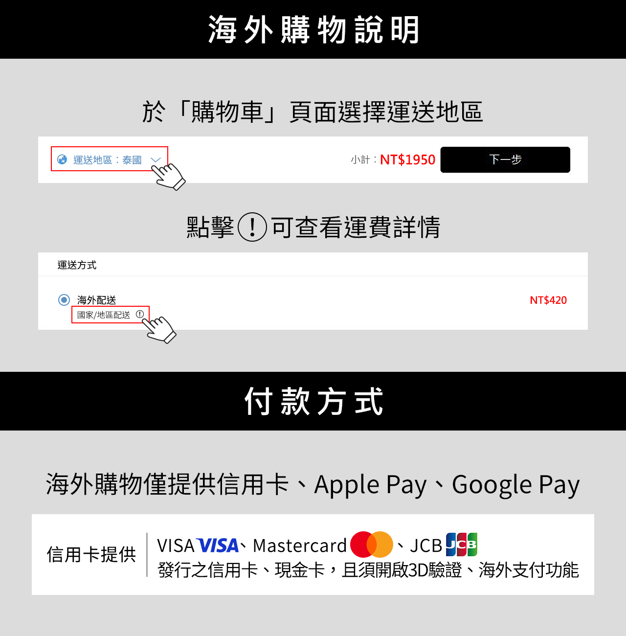 海外購物說明&付款方式